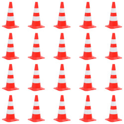 Cones de sinalização refletores 20 pcs 50 cm vermelho e branco