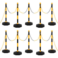 Conjunto de postes com corrente de plástico 10 m