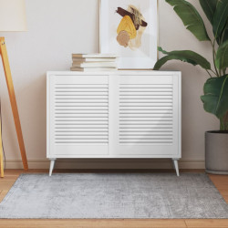 Portas de armário 2 pcs design de persiana pinho maciço branco