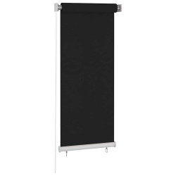 Estore de rolo para exterior 65 (l) x 140 (a) cm preto