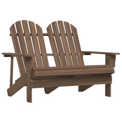 Cadeira de jardim adirondack 2 lugares abeto maciço castanho