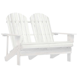 Cadeira de jardim adirondack 2 lugares abeto maciço branco