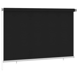 Estore de rolo para exterior 225 (l) x 140 (a) cm preto