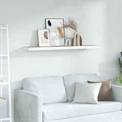 Prateleira parede suspensa 90x23,5x3,8cm MDF carvalho e branco
