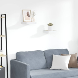 Prateleiras de parede 2 pcs 23x23,5x3,8cm MDF carvalho e branco