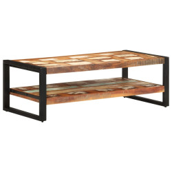 Mesa de centro 120x60x40 cm madeira recuperada maciça