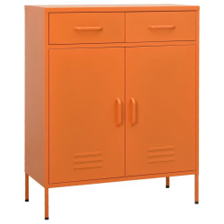Armário de arrumação aço 80x35x101,5 cm laranja