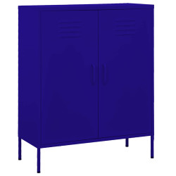 Armário de arrumação aço 80x35x101,5 cm azul-marinho