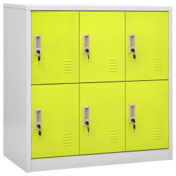 Cacifo 90x45x92,5 cm aço cinzento-claro e verde