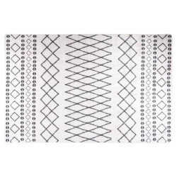 Tapete lavável 160x230 cm preto e branco