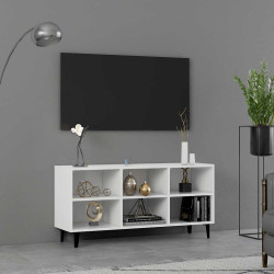 Móvel de TV com pernas em metal 103,5x30x50 cm branco
