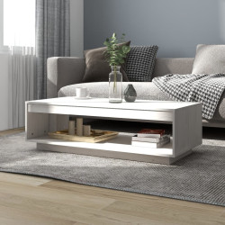 Mesa de centro 110x50x33,5 cm madeira de pinho maciça branco