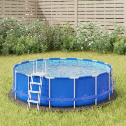 Pano para chão de piscinas ø244 cm poliéster geotêxtil cinza