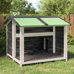 Casota para cães 96x87x80,5 cm pinho maciço cinzento