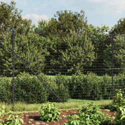 Cerca de malha de arame 1,6x25 m aço galvanizado antracite
