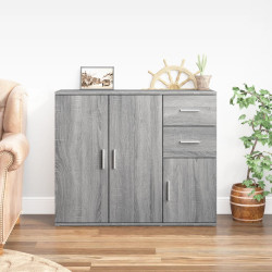 Aparador 91x29,5x75 cm derivados de madeira cinzento sonoma