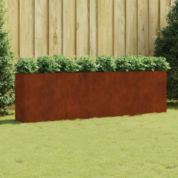 Canteiro elevado de jardim 280x40x80 cm aço corten