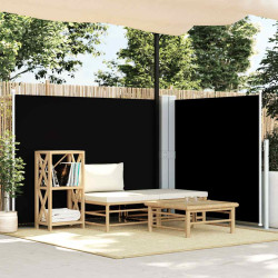 Toldo lateral retrátil 140x1000 cm preto
