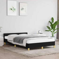 Estrutura de cama sem colchão 120x200 cm tecido preto