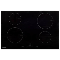Placa de indução com 4 discos ecrã tátil vidro 7000 w 77 cm