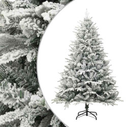 Árvore de natal artificial com neve 180 cm PVC e PE verde