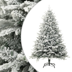 Árvore de natal artificial com neve 240 cm PVC e PE verde
