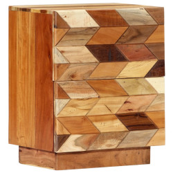Mesa de cabeceira 40x30x50 cm madeira recuperada maciça