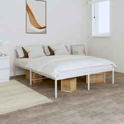 Estrutura de cama 140x200 cm metal branco