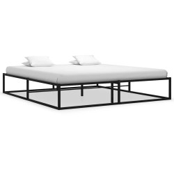 Estrutura de cama 180x200 cm metal preto
