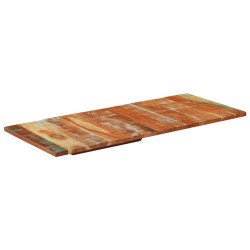 Tampo mesa retangular 60x140cm 25-27 mm madeira recuper. maciça