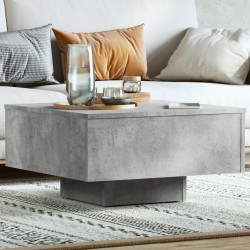 Mesa de centro 60x60x31,5 cm derivados de madeira cinza cimento