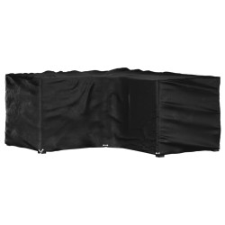 Capa em forma de l p/ mobília de jardim 16 ilhós 215x215x90 cm