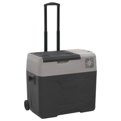 Mala térmica c/ rodas e pega 50 l polipropileno preto/cinzento
