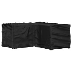 Capa em forma de l p/ mobília de jardim 12 ilhós 185x185x90 cm