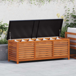 Caixa arrumação p/ jardim 150x50x55 cm madeira eucalipto maciça