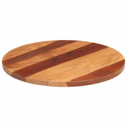 Tampo de mesa redondo madeira de acácia maciça 25-27 mm 60 cm