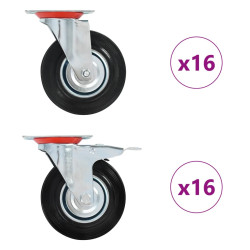 32 Pcs rodas giratórias 125 mm