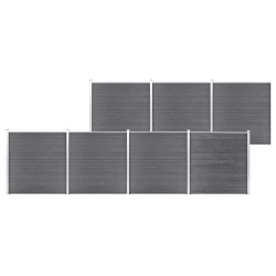 Painel de vedação para jardim 1218x186 cm wpc cinzento