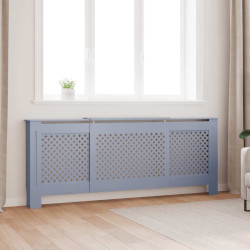 Cobertura de radiador MDF 205 cm cinzento