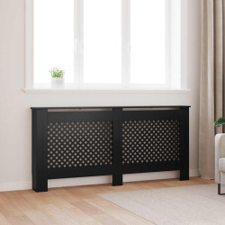 Cobertura de radiador 172x19x81,5 cm MDF preto