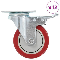 12 Pcs rodas giratórias 100 mm