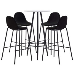 5 Pcs conjunto de bar tecido preto