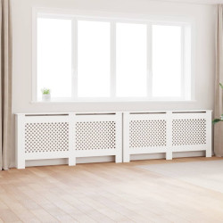 Coberturas de radiador 2 pcs 172x19x81,5 cm MDF branco