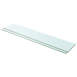 Prateleiras 2 pcs 100x20 cm vidro transparente