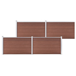 Painel de vedação para jardim 699x106 cm wpc castanho
