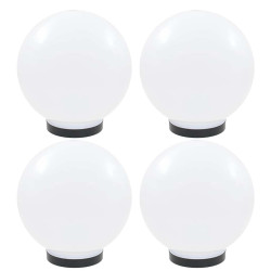 Candeeiros esféricos LED 4 pcs 25 cm pmma
