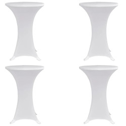 Capa para mesa de pé elástica ø60 cm 4 pcs branco