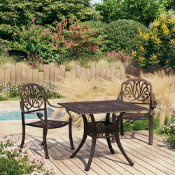 3 Pcs conjunto de bistrô alumínio fundido bronze