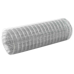 Cerca de arame p/ galinheiro 10x0,5 m aço galvanizado prateado