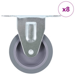 8 Pcs rodas fixas 75 mm